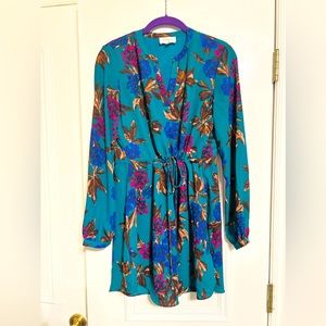 Long sleeve fall floral dress